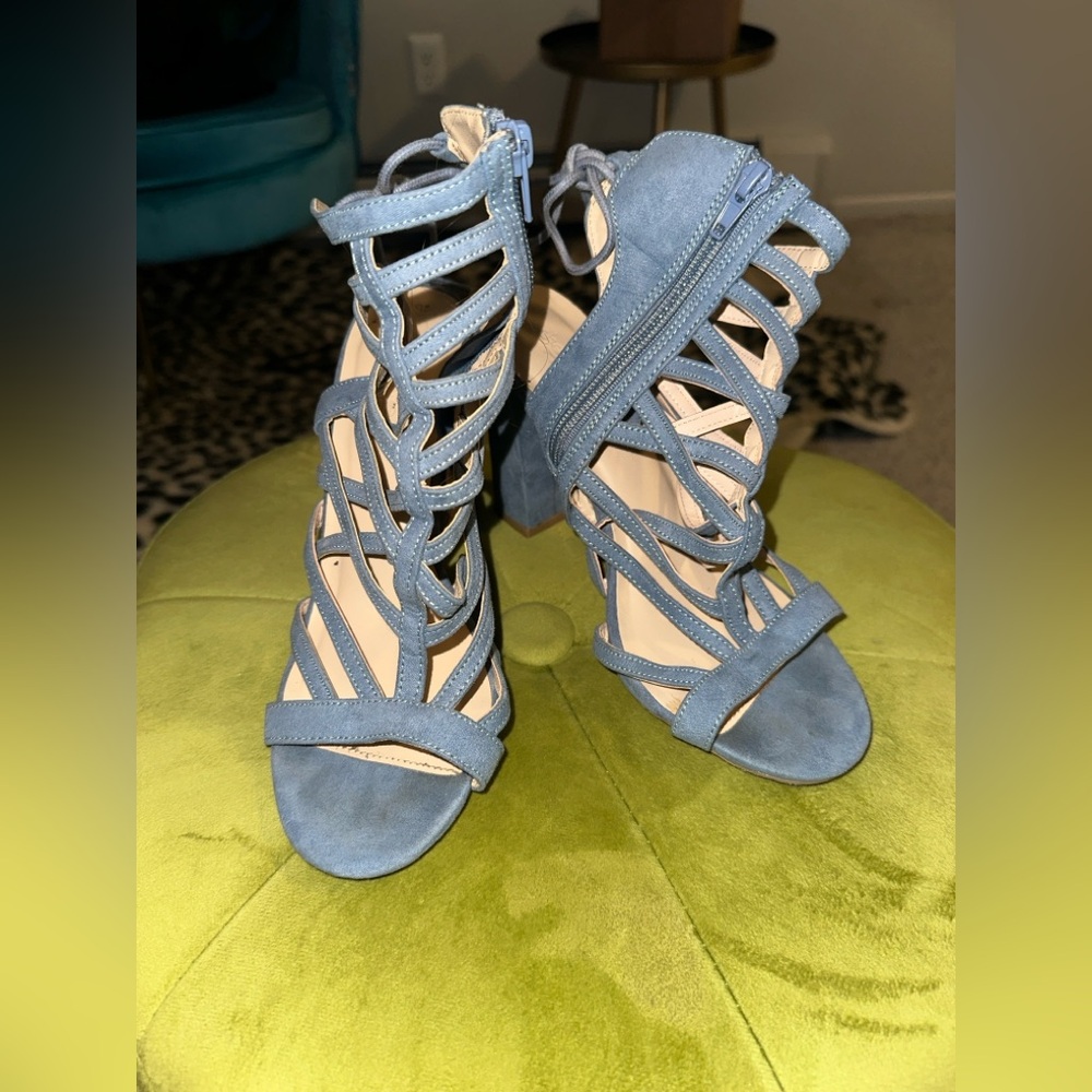 Charlotte Russe Blue Strappy Heels